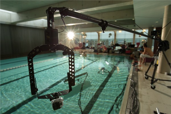 GoPro on Polecam for underwater filming
